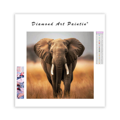 Mild elefant lugn - Diamantmålning