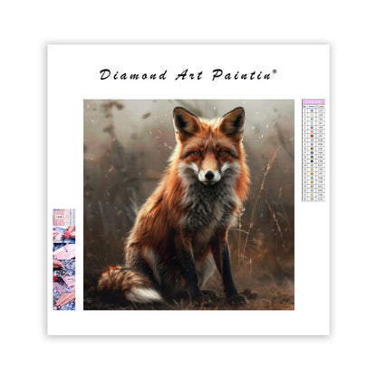 Porträtt av en mild räv - Diamantmålning