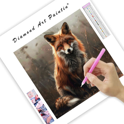 Porträtt av en mild räv - Diamantmålning