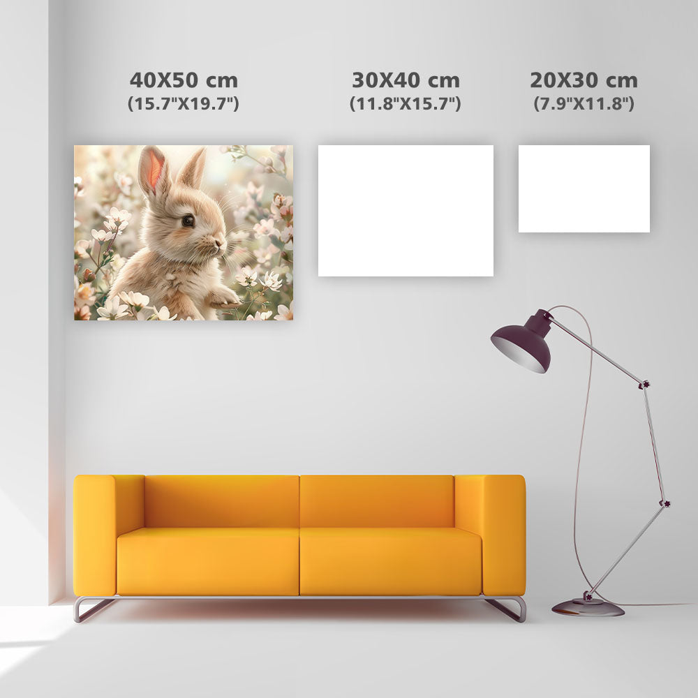 Mild kaninträdgård - Diamantmålning