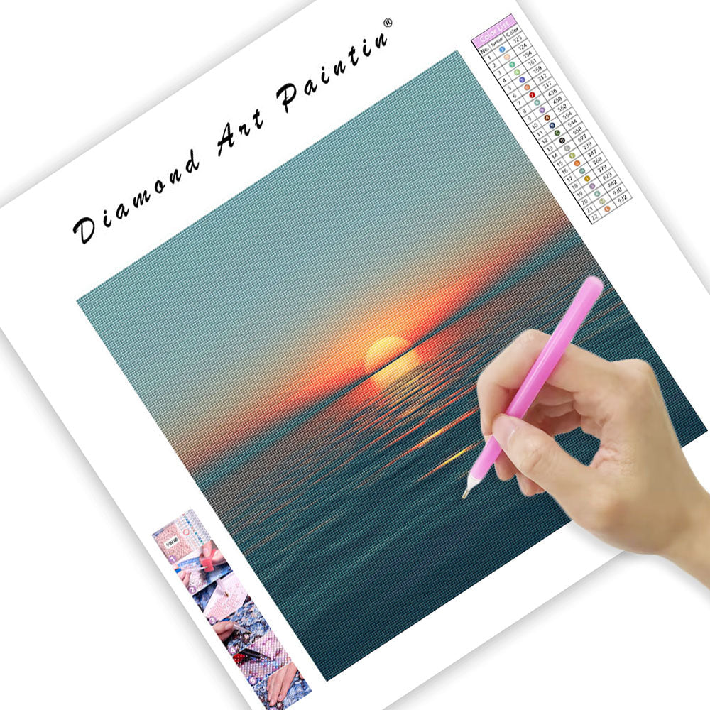 Mild solnedgångshorisont - Diamantmålning