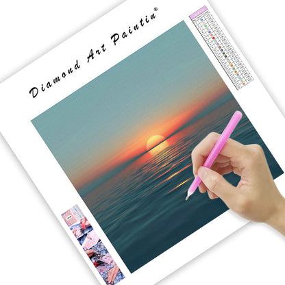 Mild solnedgångshorisont - Diamantmålning