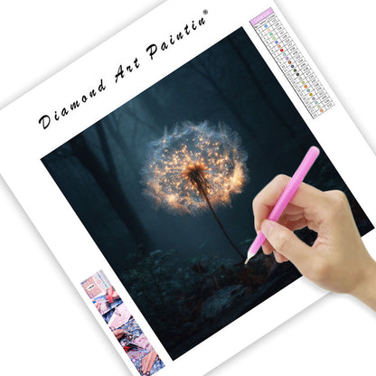 Glödande maskrosönskan - Diamantmålning