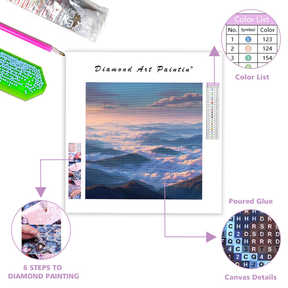 Stora Smoky Mountains Molnhav - Diamantmålning