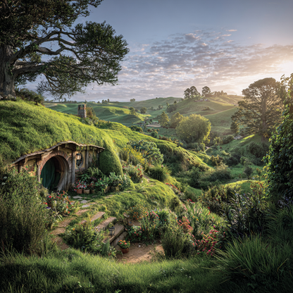 Hobbitons gröna kullar - Diamantmålning