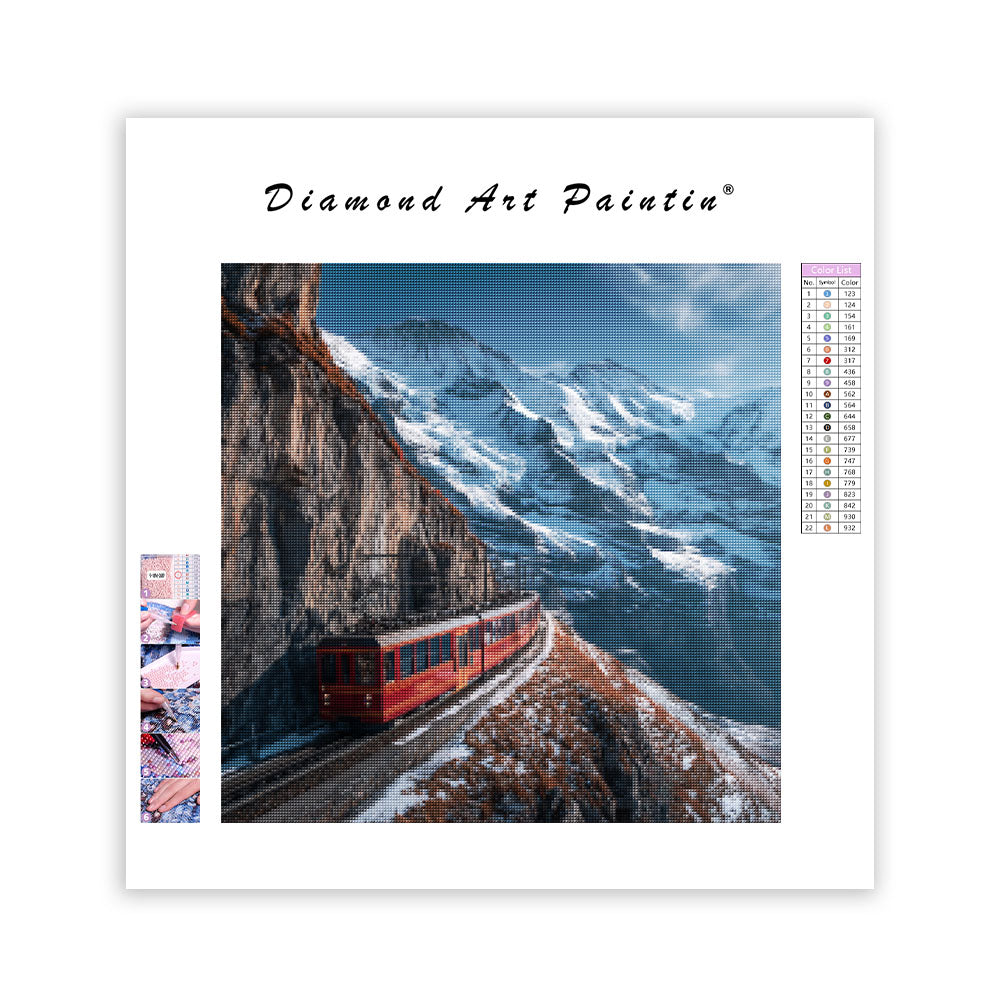 Jungfrau Alpjärnväg - Diamantmålning