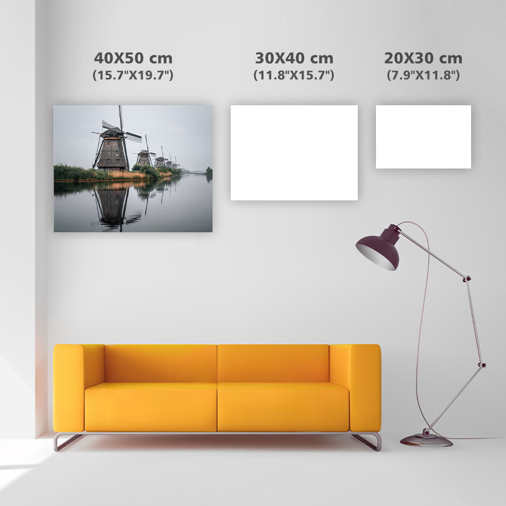 Kinderdijk väderkvarnar reflektion - Diamantmålning