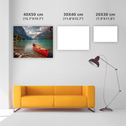 Lake Louise Emerald Canoe - Diamantmålning