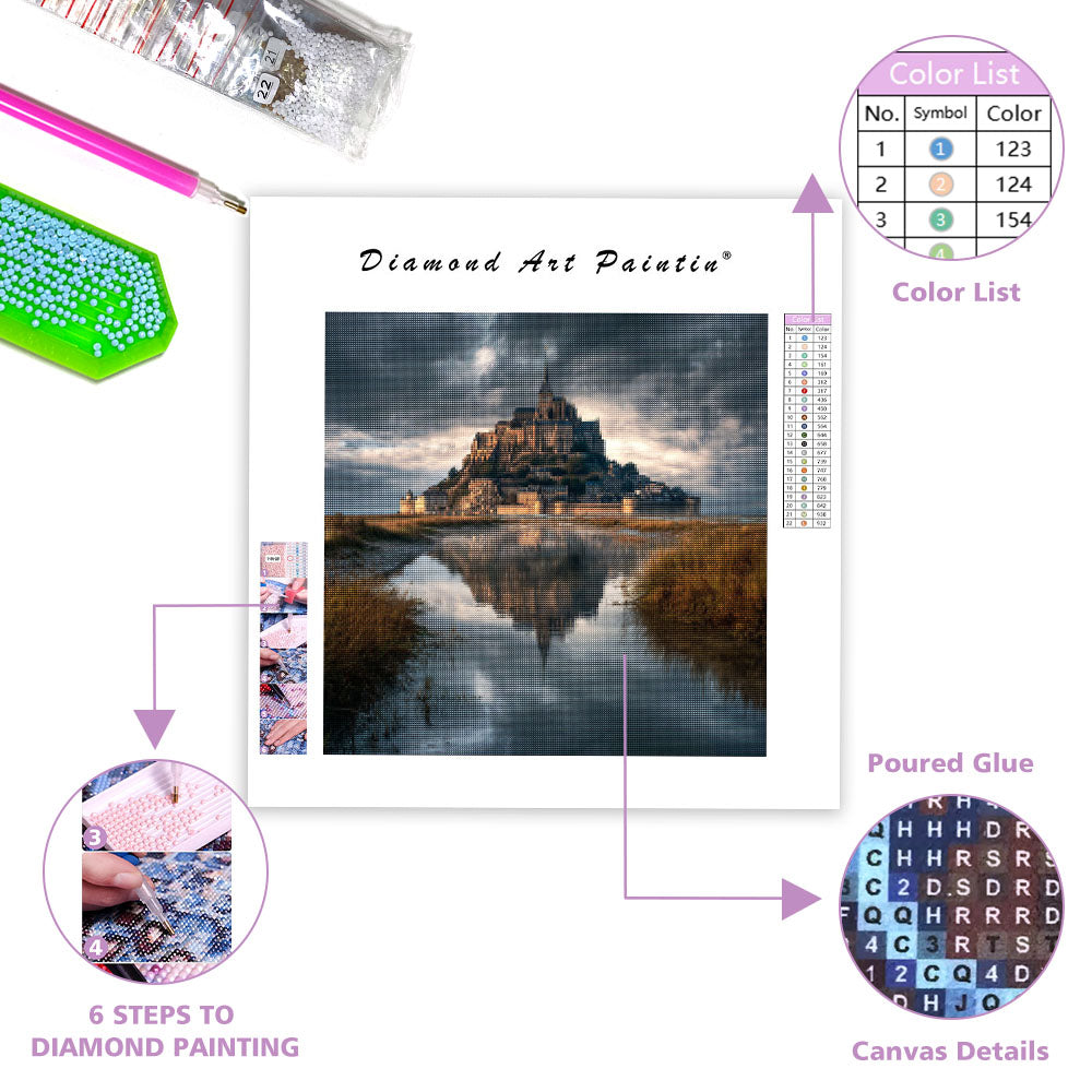 Mont-Saint-Michel-fästningen - Diamantmålning