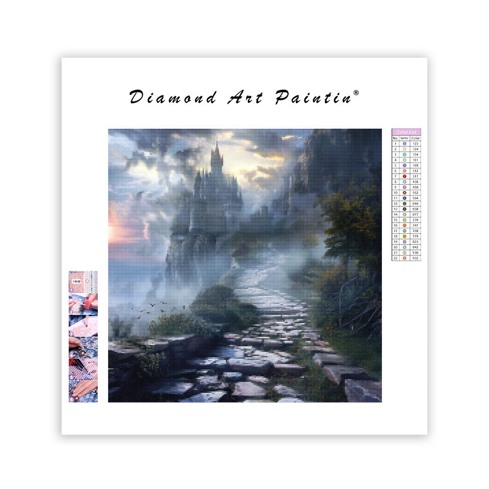 Mystisk slottsstig - Diamantmålning