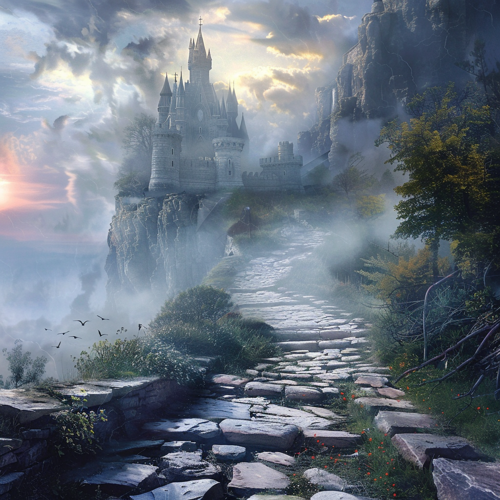 Mystisk slottsstig - Diamantmålning