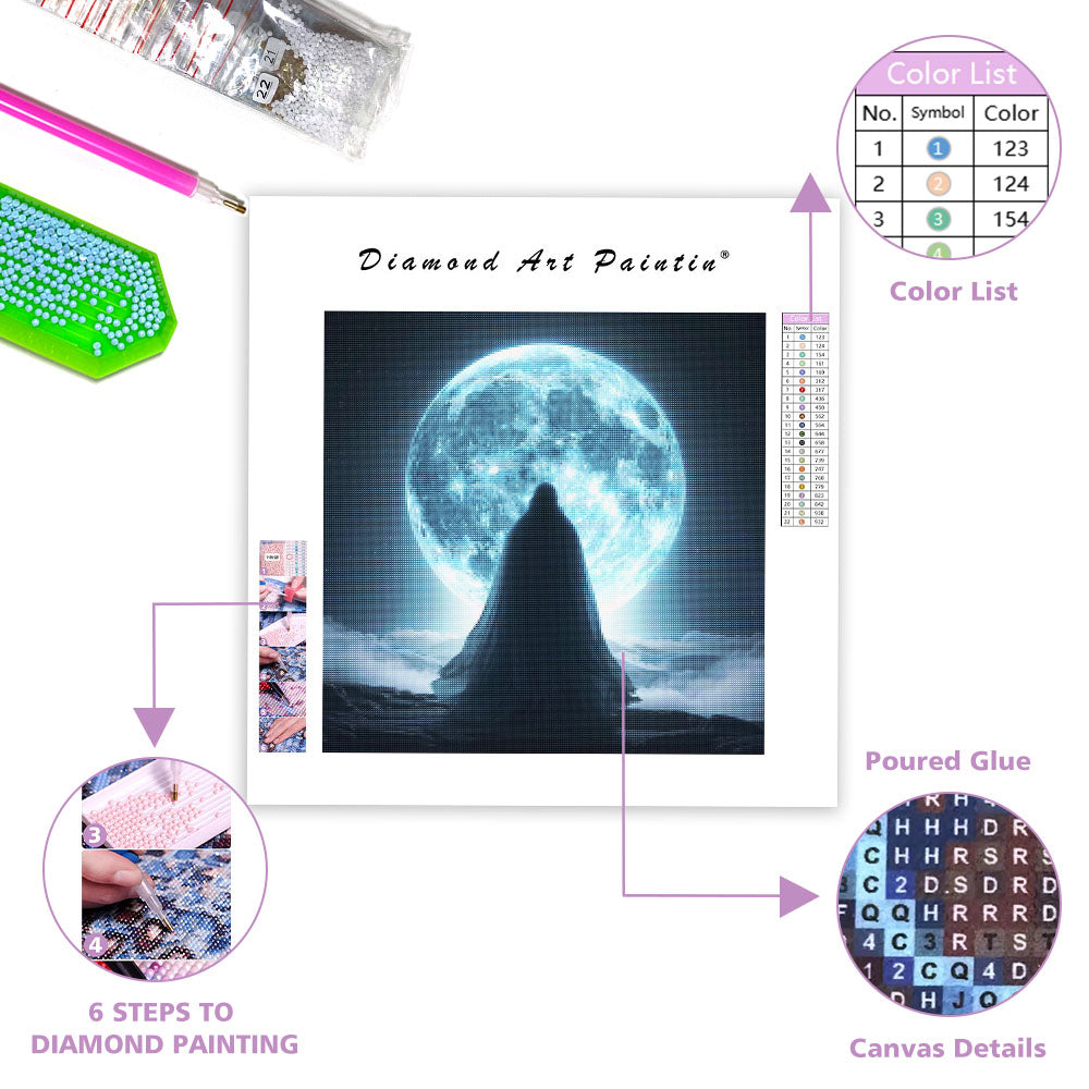 Mystic Moon Guardian - Diamantmålning