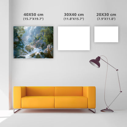 Mystisk vattenfallsljus - Diamantmålning