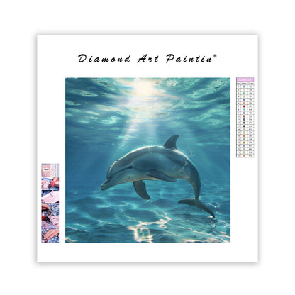 Ocean Dolphin Flow - Diamantmålning