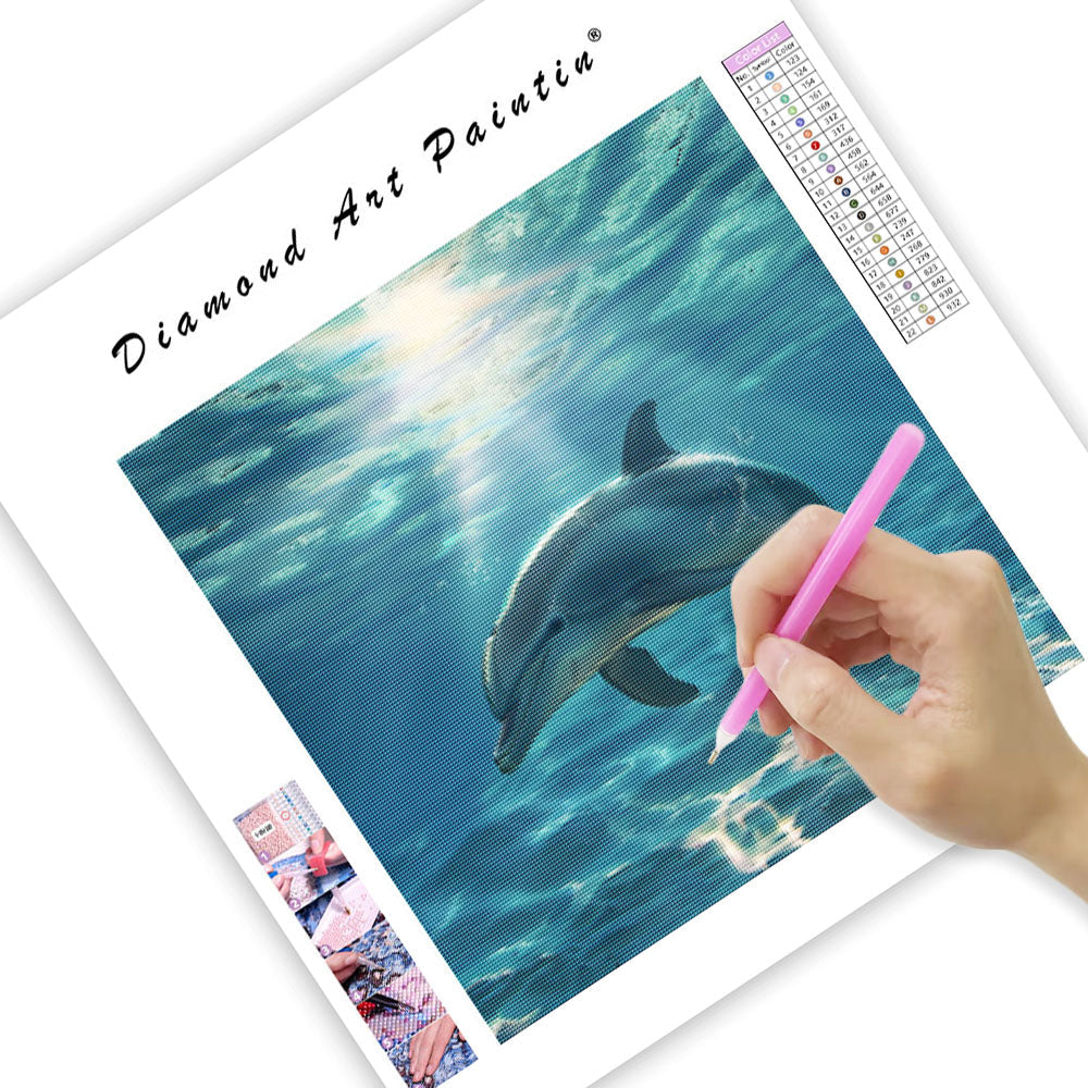 Ocean Dolphin Flow - Diamantmålning