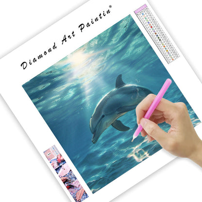 Ocean Dolphin Flow - Diamantmålning