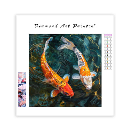 Fridfull Koi Harmoni - Diamantmålning
