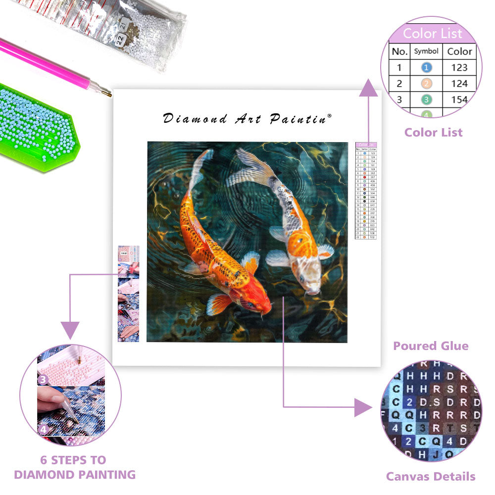 Fridfull Koi Harmoni - Diamantmålning