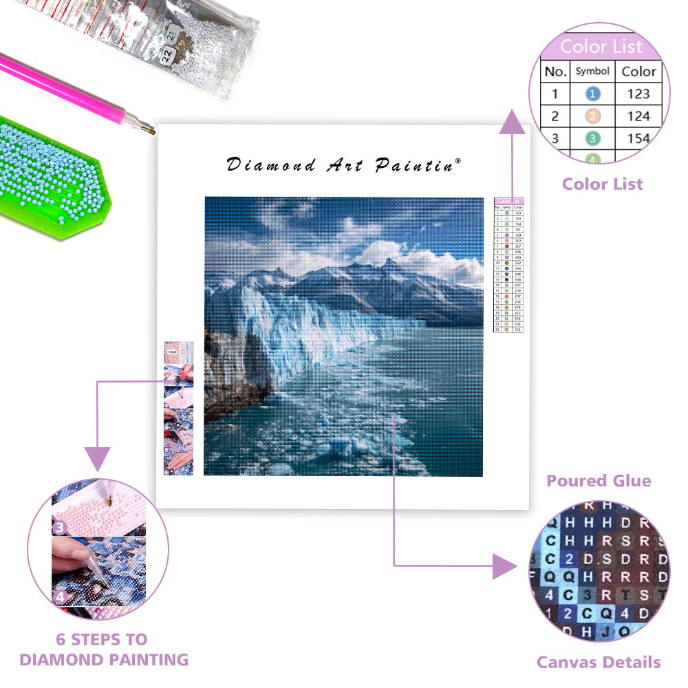 Perito Moreno Glaciärblå - Diamantmålning