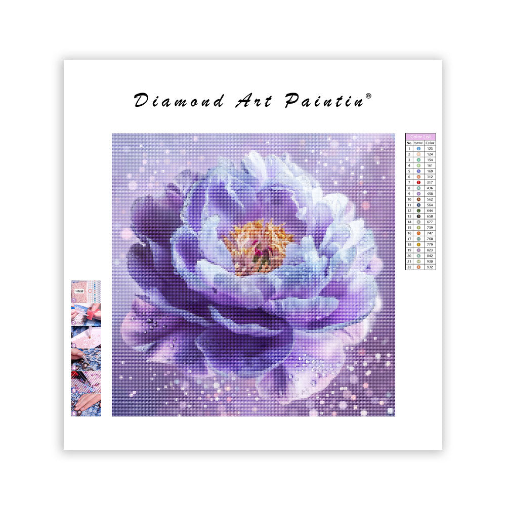 Lila pion - Diamantmålning