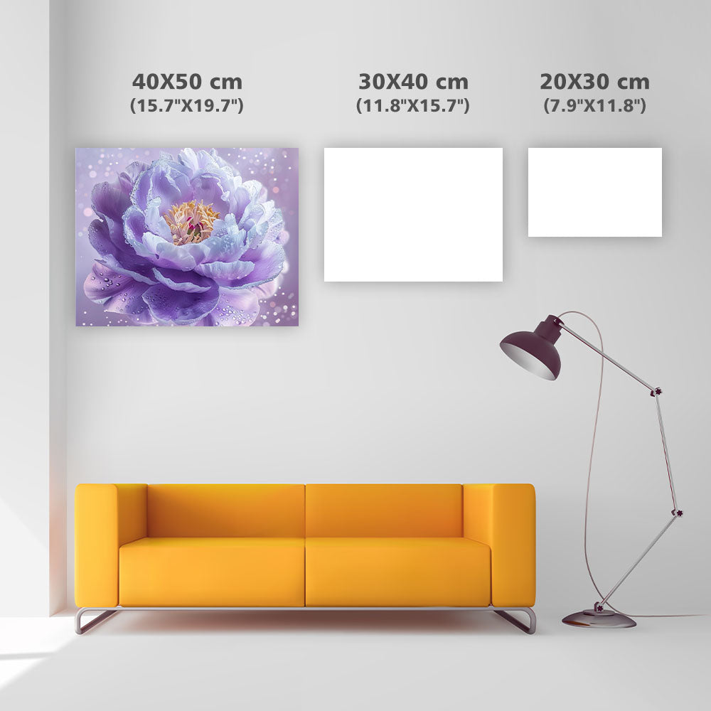 Lila pion - Diamantmålning