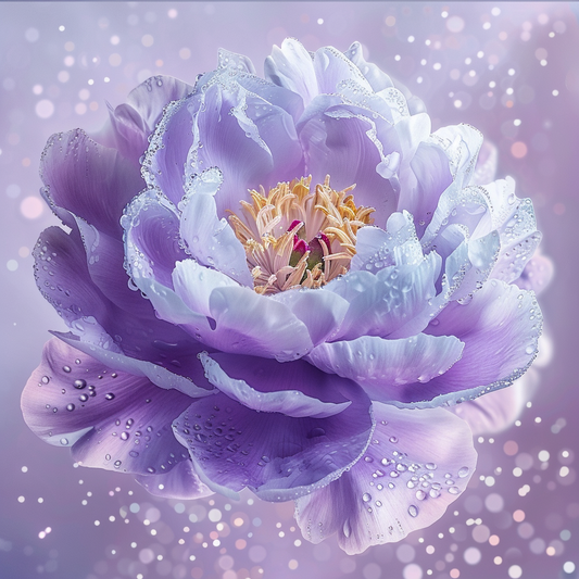 Lila pion - Diamantmålning