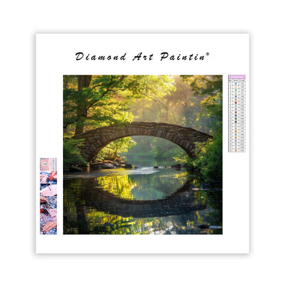 Flodbro i dagsljus - Diamantmålning