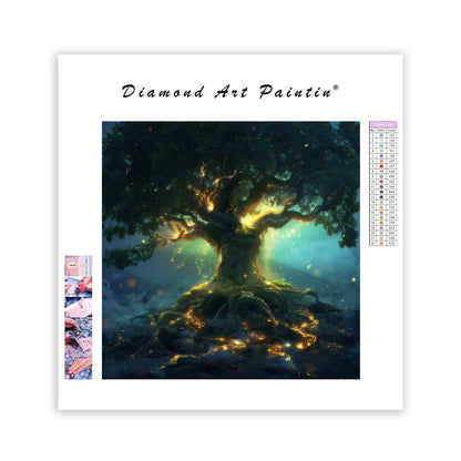 Heligt ljusträd - diamantmålning