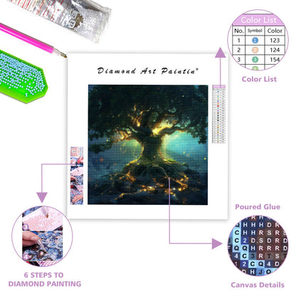 Heligt ljusträd - diamantmålning