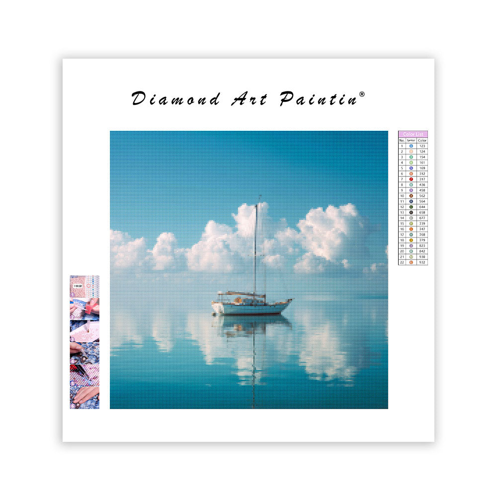 Segling i lugn och ro - Diamantmålning