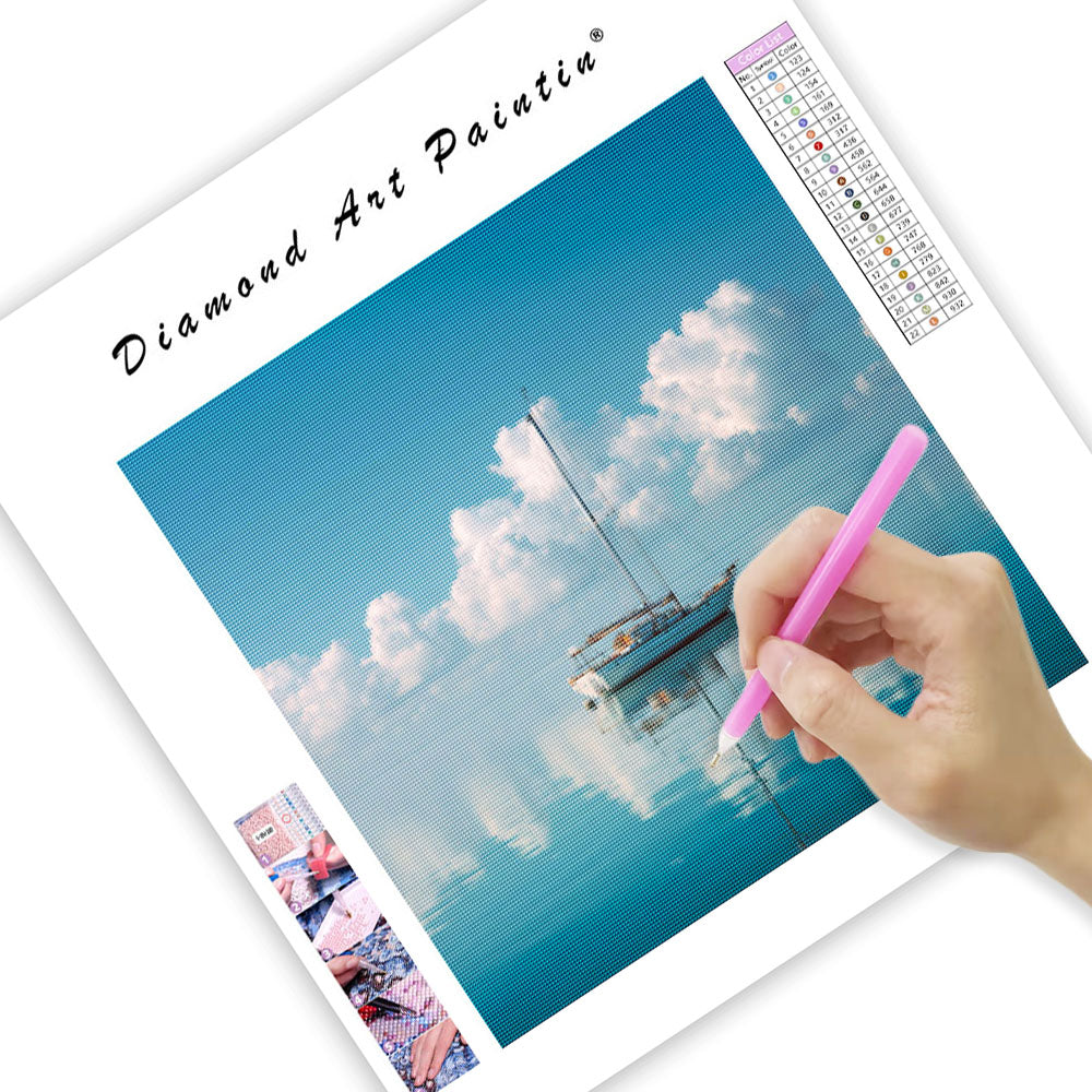 Segling i lugn och ro - Diamantmålning