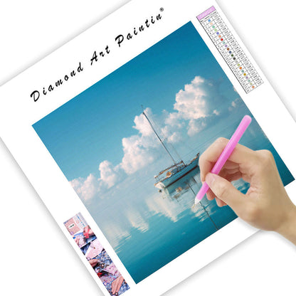 Segling i lugn och ro - Diamantmålning