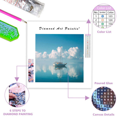 Segling i lugn och ro - Diamantmålning