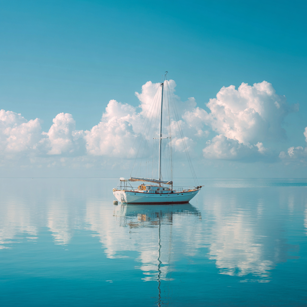 Segling i lugn och ro - Diamantmålning
