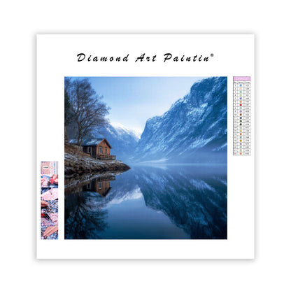 Fridfull norsk fjordmorgon - Diamantmålning