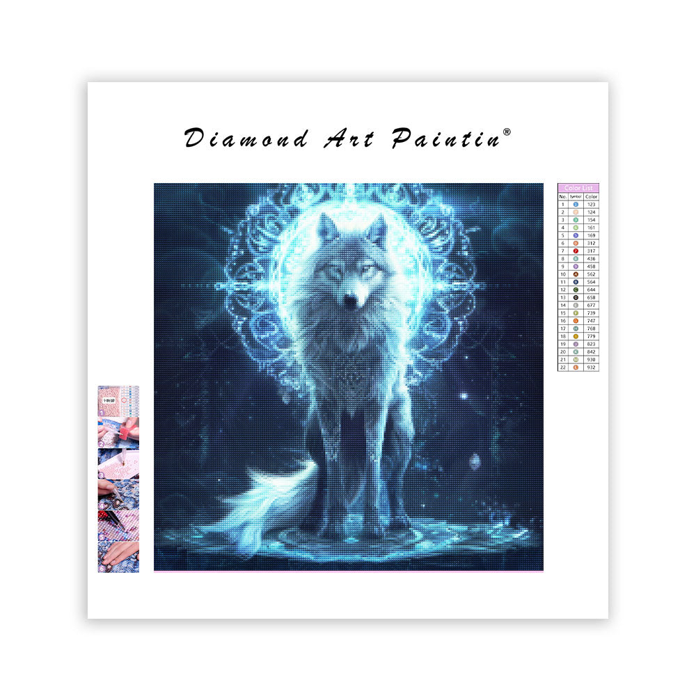 Spirit Wolf Totem - Diamantmålning