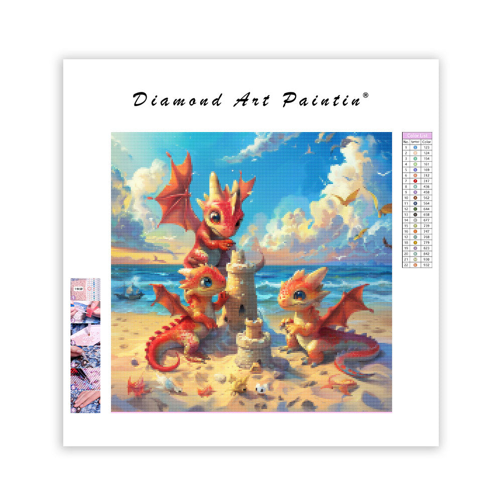 Solig drakedag - Diamantmålning