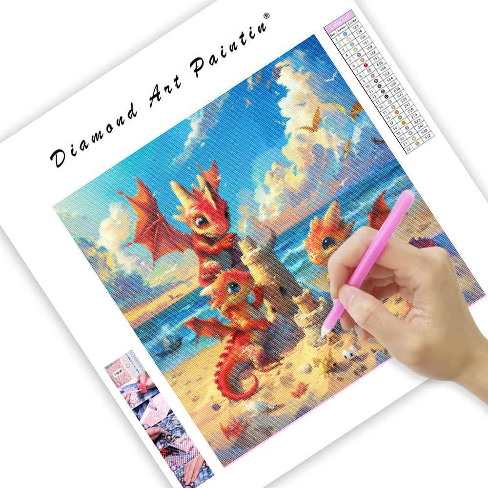 Solig drakedag - Diamantmålning