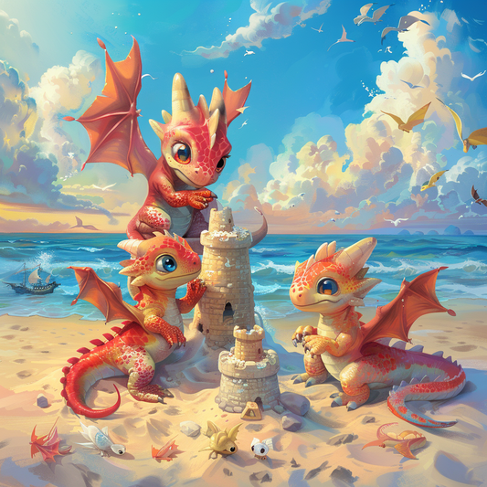 Solig drakedag - Diamantmålning