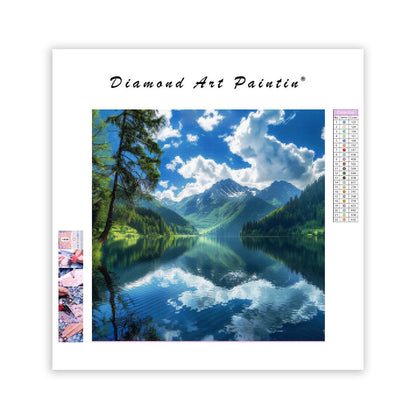 Lugn bergssjö - Diamantmålning