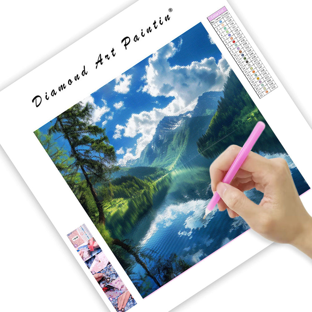 Lugn bergssjö - Diamantmålning