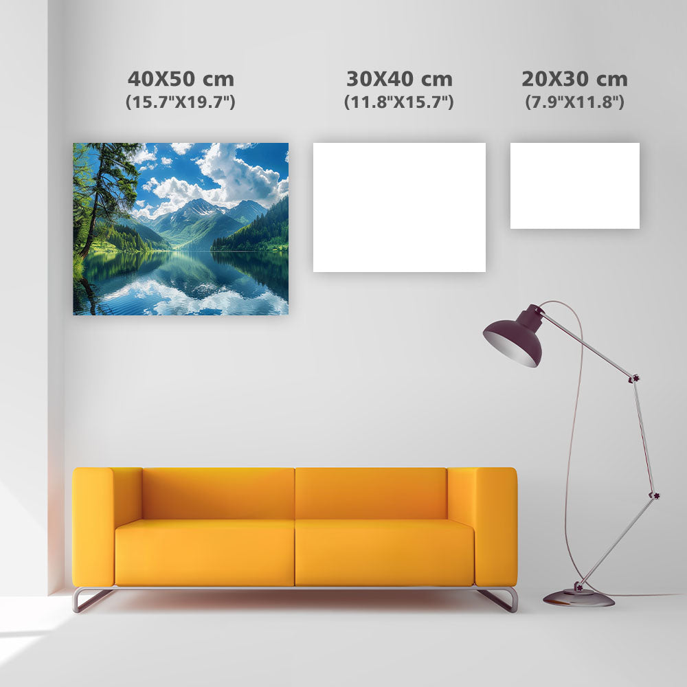 Lugn bergssjö - Diamantmålning