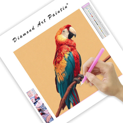 Tropisk papegoja - Abborre - Diamantmålning