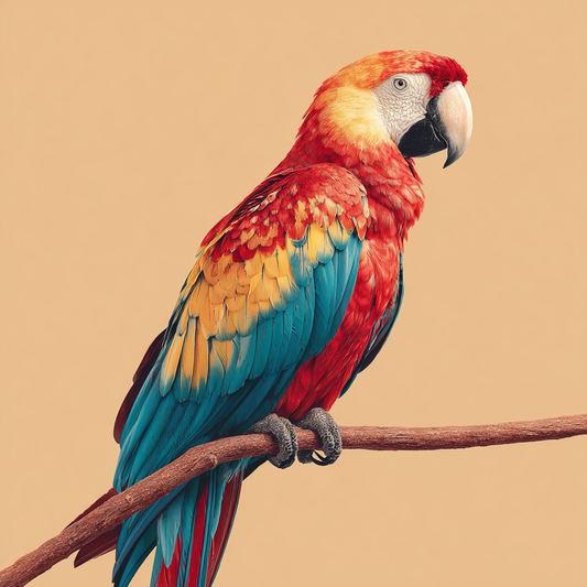 Tropisk papegoja - Abborre - Diamantmålning