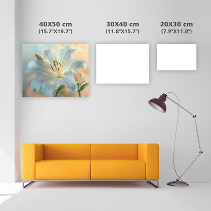 Vit lilja glöd - diamantmålning