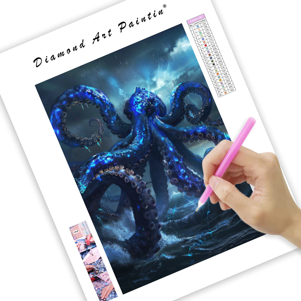 Kraken från avgrunden – Diamantmålning