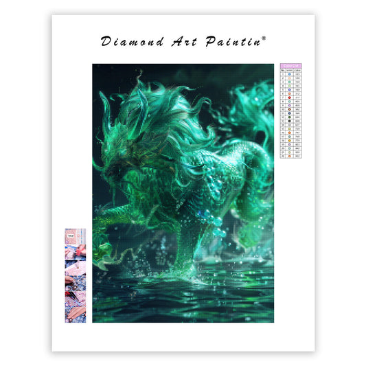 Azurblå qilin – Diamantmålning