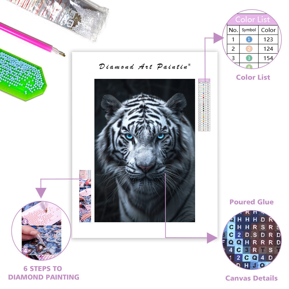 Mystisk tiger – Diamantmålning