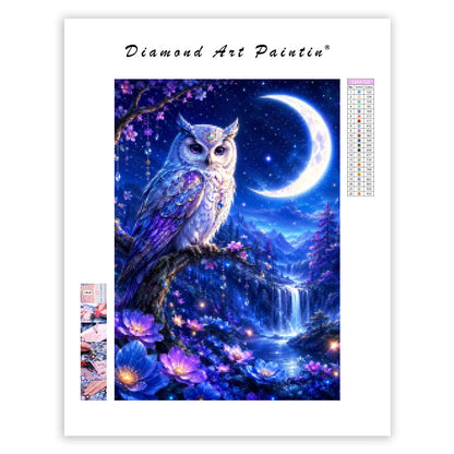 Himmelsk måneuggla – Diamantmålning