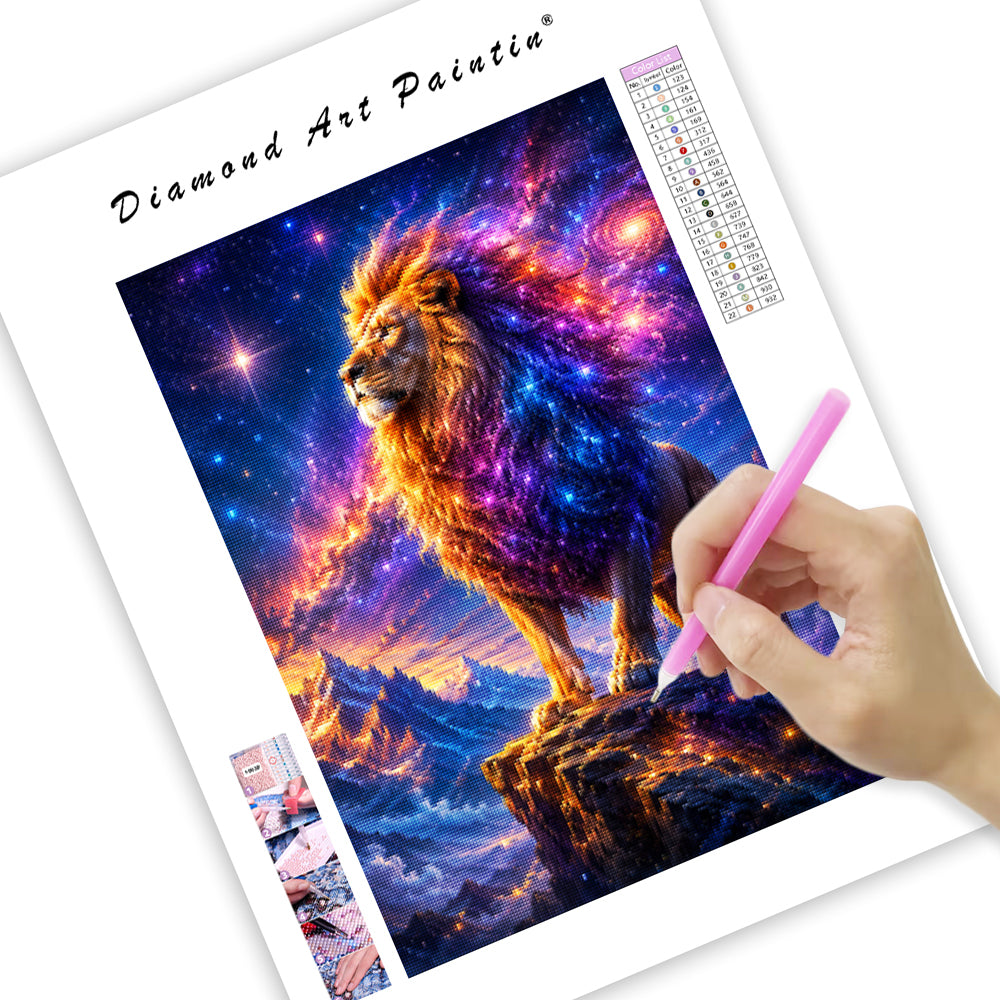 Kosmisk lejonkung – Diamantmålning